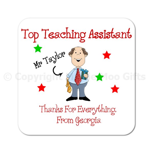Top Teaching Assistant Personalised Coaster